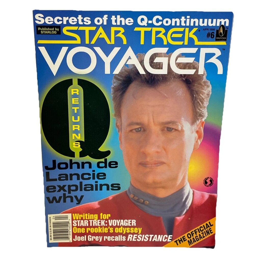 Star Trek Voyager Magazine #6 Q John de Lancie Joel Grey April 1996 Starlog